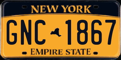 NY license plate GNC1867