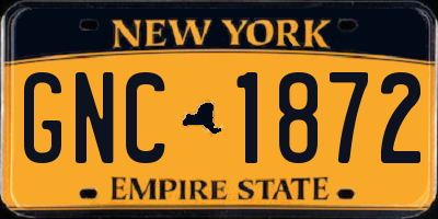 NY license plate GNC1872
