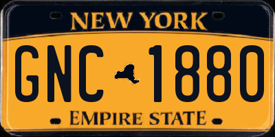 NY license plate GNC1880