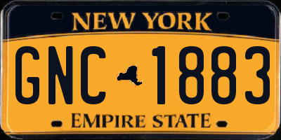 NY license plate GNC1883