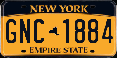 NY license plate GNC1884