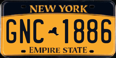 NY license plate GNC1886