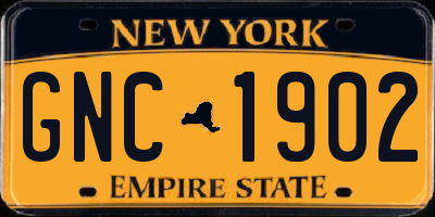 NY license plate GNC1902
