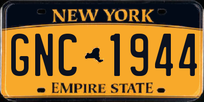 NY license plate GNC1944