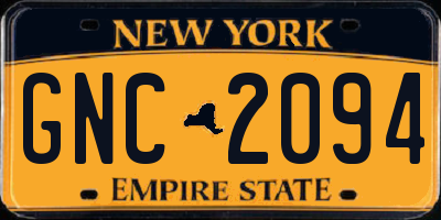 NY license plate GNC2094
