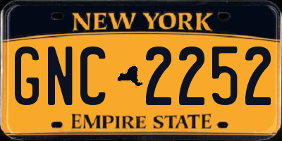 NY license plate GNC2252
