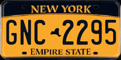 NY license plate GNC2295