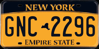 NY license plate GNC2296