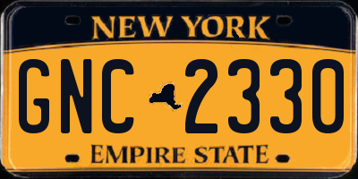 NY license plate GNC2330