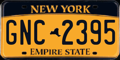 NY license plate GNC2395