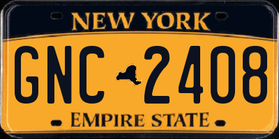 NY license plate GNC2408