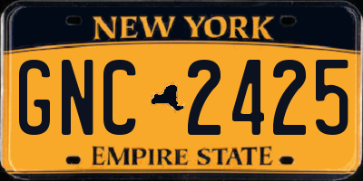 NY license plate GNC2425