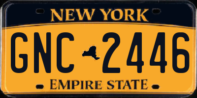NY license plate GNC2446