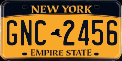 NY license plate GNC2456