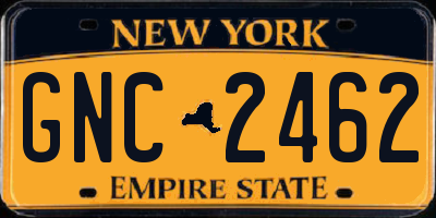 NY license plate GNC2462