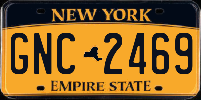 NY license plate GNC2469