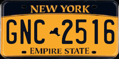 NY license plate GNC2516