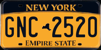 NY license plate GNC2520
