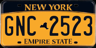 NY license plate GNC2523