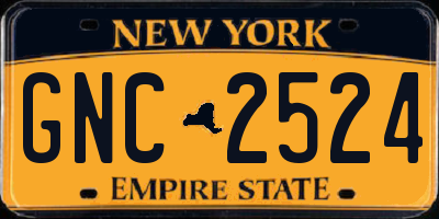 NY license plate GNC2524