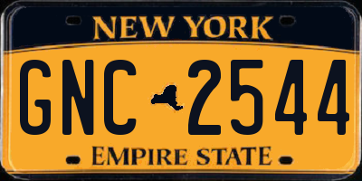 NY license plate GNC2544