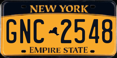 NY license plate GNC2548
