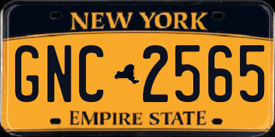 NY license plate GNC2565