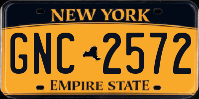 NY license plate GNC2572