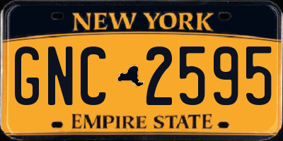 NY license plate GNC2595