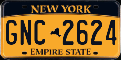 NY license plate GNC2624