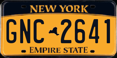 NY license plate GNC2641