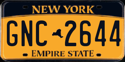 NY license plate GNC2644