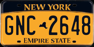 NY license plate GNC2648