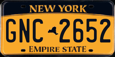 NY license plate GNC2652