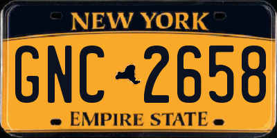 NY license plate GNC2658