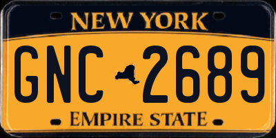 NY license plate GNC2689