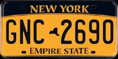 NY license plate GNC2690