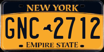 NY license plate GNC2712