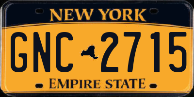 NY license plate GNC2715