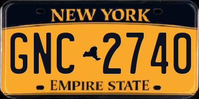 NY license plate GNC2740