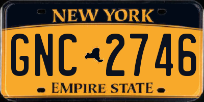 NY license plate GNC2746