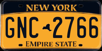 NY license plate GNC2766