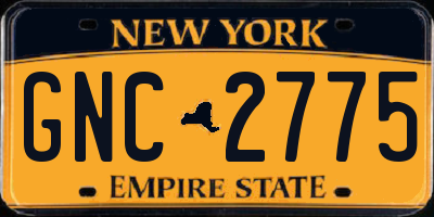 NY license plate GNC2775