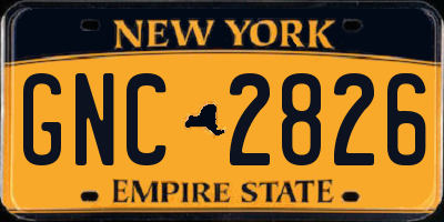 NY license plate GNC2826