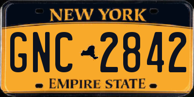 NY license plate GNC2842