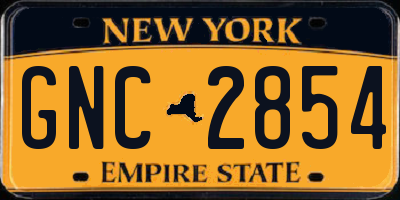 NY license plate GNC2854