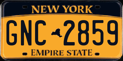 NY license plate GNC2859