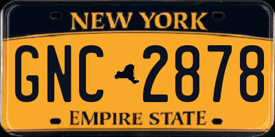 NY license plate GNC2878