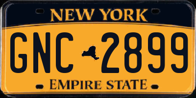NY license plate GNC2899