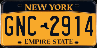 NY license plate GNC2914